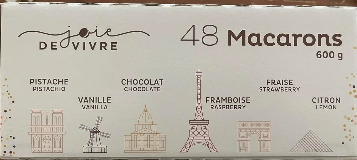 Authentic Imported French Macarons 600g 6 Flavours 48 Macaroons Chocolate