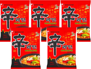Nongshim Shin Ramyun Gourmet Spicy Instant Noodles 120g Halal (Pack of 5)