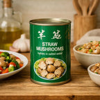 Whole Straw Mushrooms in Water 425g Pack of 2 for Soup Stir Fries and Fried Rice