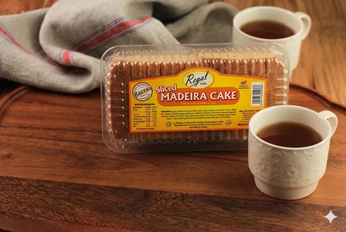 Regal Bakery 10 Sliced Madeira Cake Moist and soft in texture (Pack of 2)