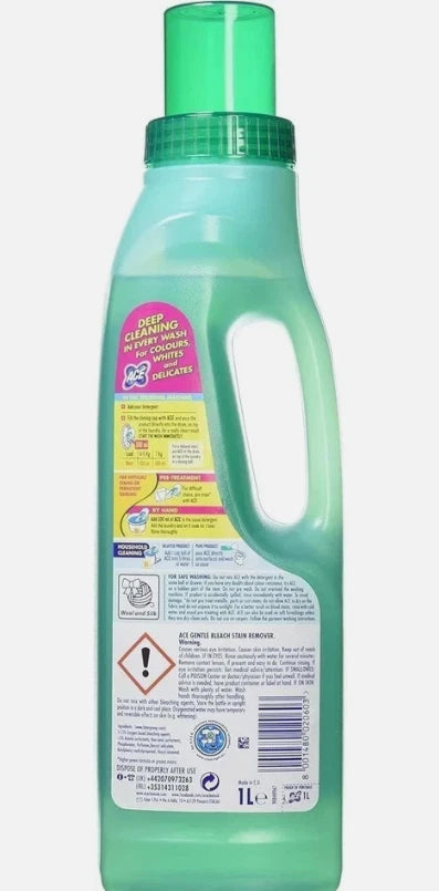 ACE Ultra Fabric Stain Remover Liquid For Whites & Colours 1L - Pack OF 2