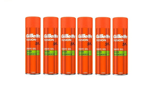 Gillette Fusion5 Ultra Sensitive Men's Shaving Gel, 6 x 200ml