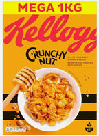 Kellogg's Crunchy Nut Sugar & Honey Golden Cornflake Breakfast Cereal Pack 2x1kg