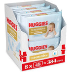 Huggies Plastic Free Extra Care Baby Wipes, 8 x 48 Wipes