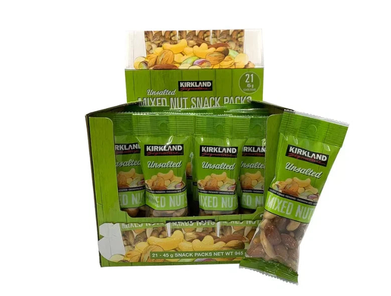 Kirkland Signature Snacking Unsalted Mixed Nuts Pack of21x45g
