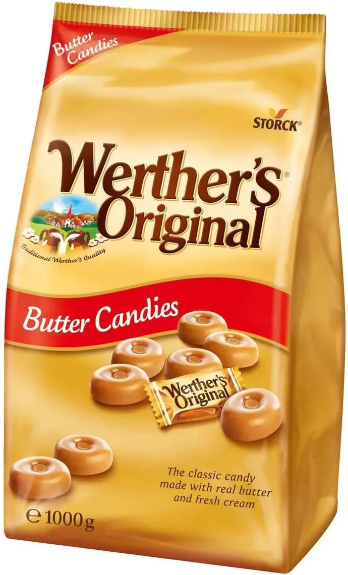 Werther's Original Original Butter Candies, Classic Cream Toffee, 1000g