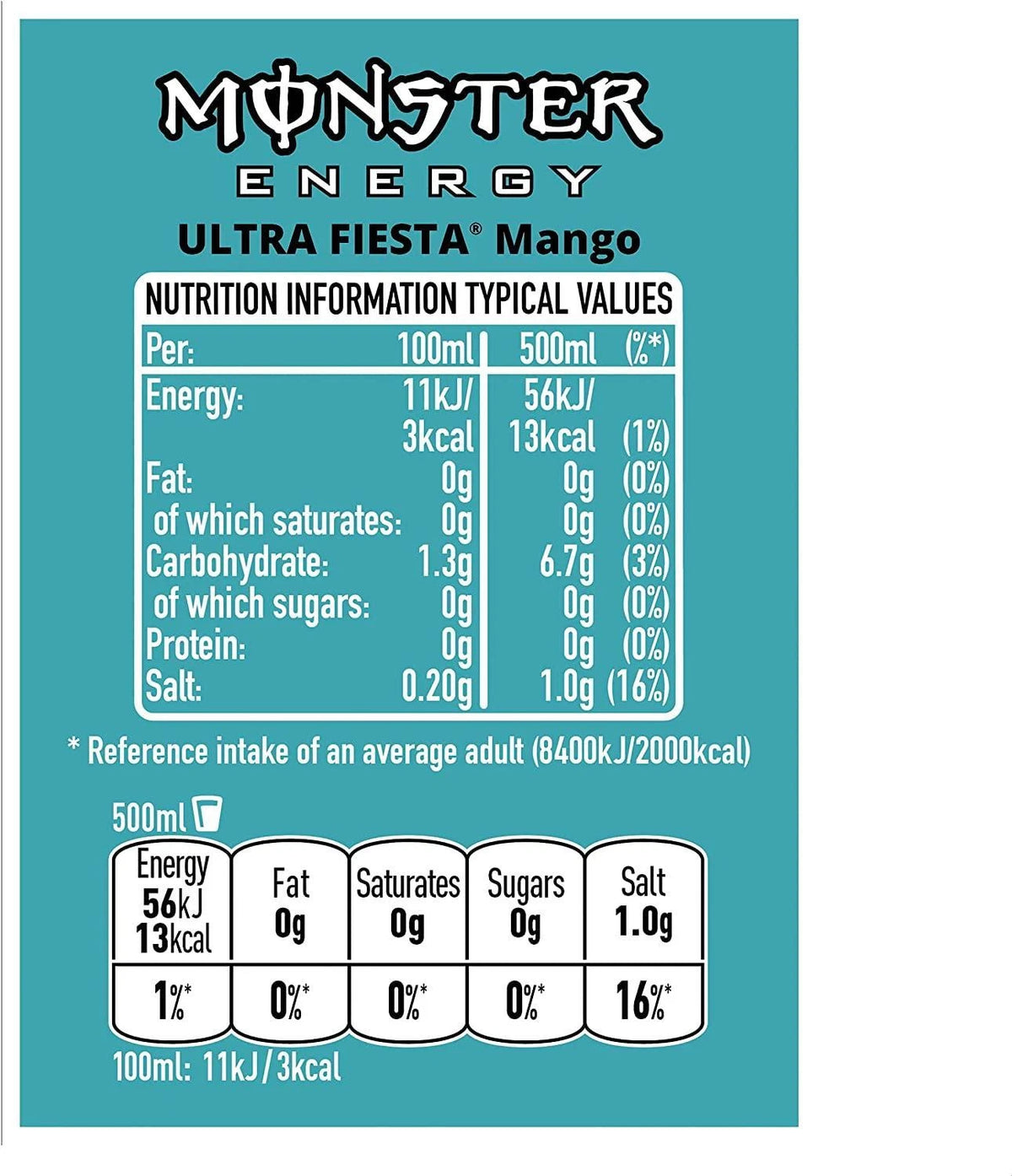 Monster Energy Ultra Fiesta 500ml Pack of 12