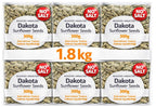 Bodrum Dakota Roasted Unsalted (No Salt) Sunflower Seeds, No Salt 300g Pack of 6