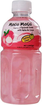 Mogu Mogu Nata De Coco Bites Lychee Flavoured Vegan Drink Bottle Pack 24 x 320ml