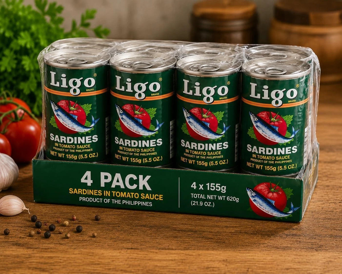 Sardines in Tomato Sauce, 4 Pack, 155g Can, High in Protein, Rich in Omega 3