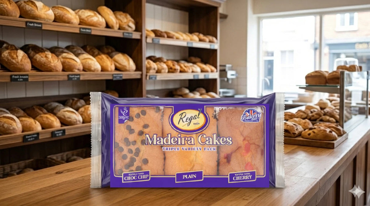 Regal Bakery Madeira Cakes Triple Variety Vanilla, Cherry and Chocolate Chip