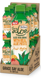 Grace Say Aloe Vera Drink Fruit Medley 500ml (Pack of 12)