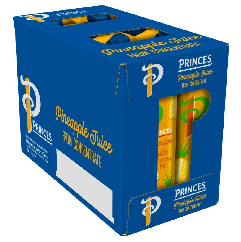 Princes Pineapple Juice from Concentrate 1 litre Pack of 8