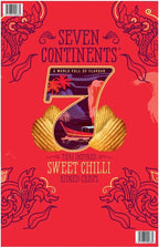 Seven Continents Sweet Chilli Crisps Ridge Cut Potato Chip Thai Style Pack 900g