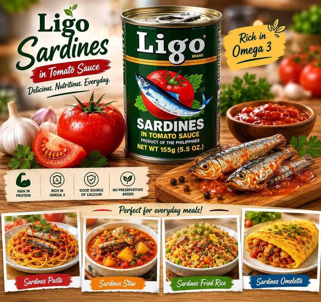 Sardines in Tomato Sauce, 4 Pack, 155g Can, High in Protein, Rich in Omega 3