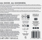 Baylis & Harding Goodness Body Wash Oud Cedar Amber + Rose Geranium Pack 2 x 1L