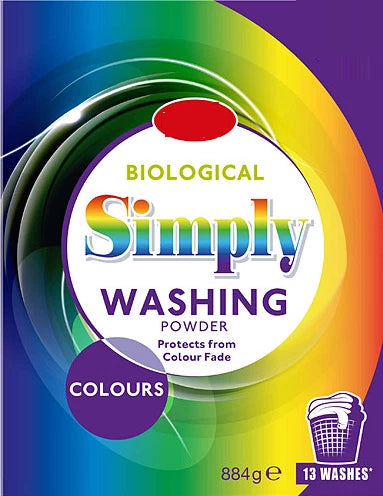 Bestin Simply Biological Colours Washing Powder 884g, Pack of 6, 78 Washes
