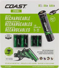 COAST ZITHION-X AA & AAA USB-C Rechargeable Lithium Batteries (8 Pack + Cable