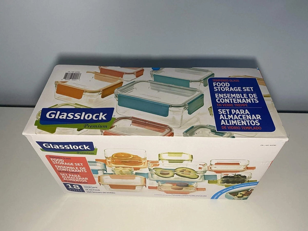 Glasslock Premium Food Storage Boxes 18 Pieces Set