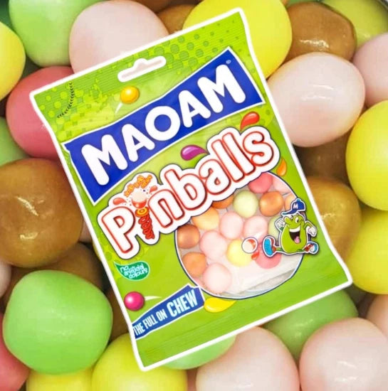 MAOAM Pinballs Fruit & Cola Flavour Chewy Sweets Sharing Bag 140g Pack of 14