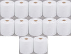 White Roll 2 Ply, Large Roll of Disposable Paper Hand Towels 12 pack