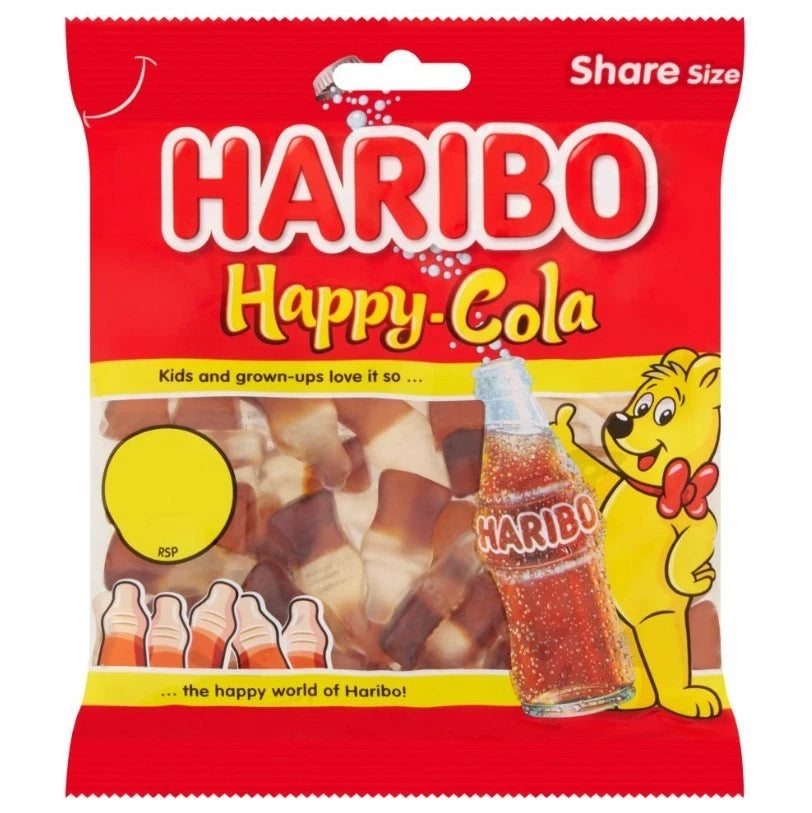 Haribo Share Bags 140g Fruity Fizzy Gummy Jelly Sweets Assorted Flavours 12 Pack