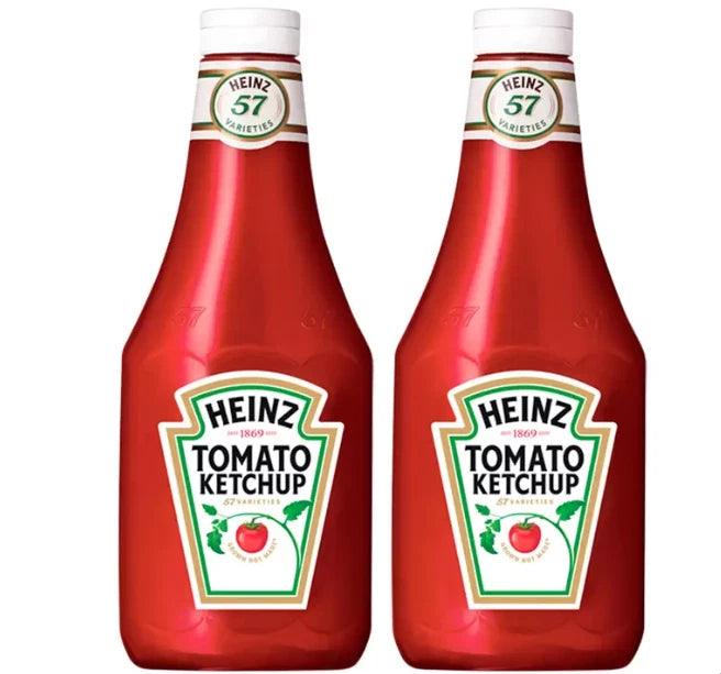 Heinz Red Catering Squeezy 1170ml Tomato Ketchup Sauce Large Set Pack 2 x 1.35kg