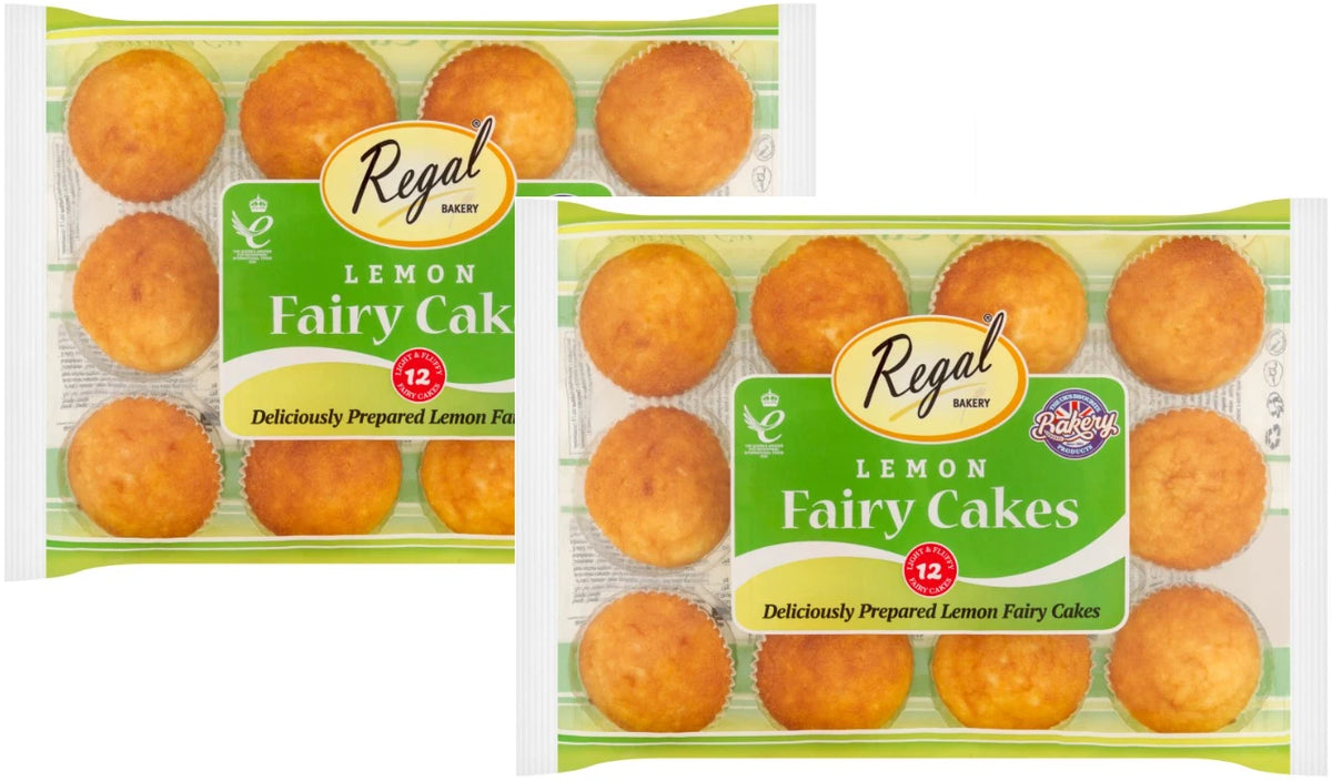 Regal Bakery 12 Lemon Fairy Cakes 280g (Pack of 2)