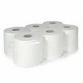 White Roll 2 Ply, Large Roll of Disposable Paper Hand Towels 6 pack