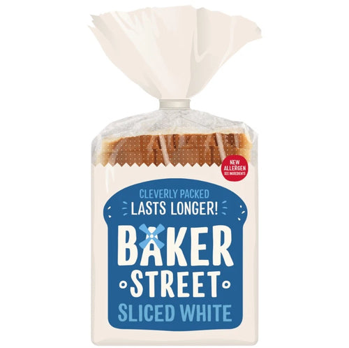 Baker Street White Bread 550g Cleverly Packed for Long Life Freshness Pre-Sliced