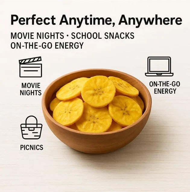 Grace Green Banana Chips Salted 85g x 9 Gluten Free, High in Fibre, Vegan