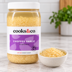 Cooks & Co Chopped Garlic in Rapeseed Oil 1.2kg Catering Jar — serving inspiration
