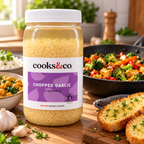 Cooks & Co Chopped Garlic in Rapeseed Oil 1.2kg Catering Jar — serving inspiration