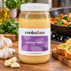 Cooks & Co Chopped Garlic in Rapeseed Oil 1.2kg Catering Jar — serving inspiration