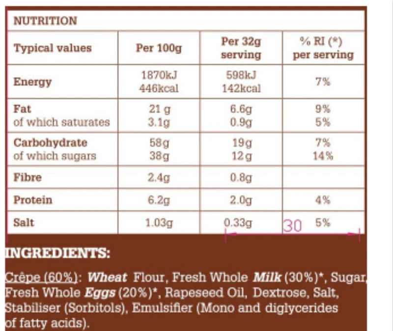 Tigreat Chocolate Crepes French 2 x 20 Pack 40 Crepes - Picture 4 of 4