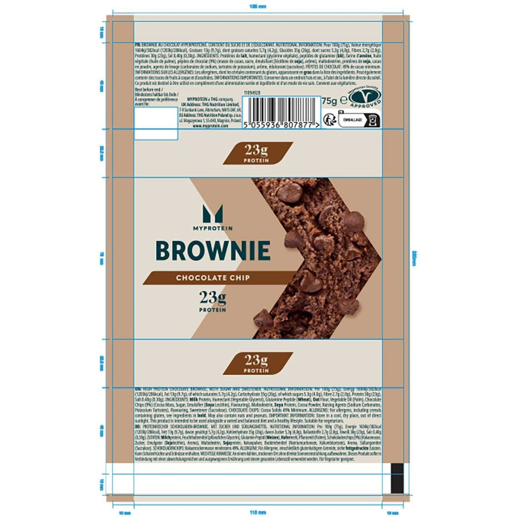 Myprotein Chocolate Chip Brownies 12 x 75g