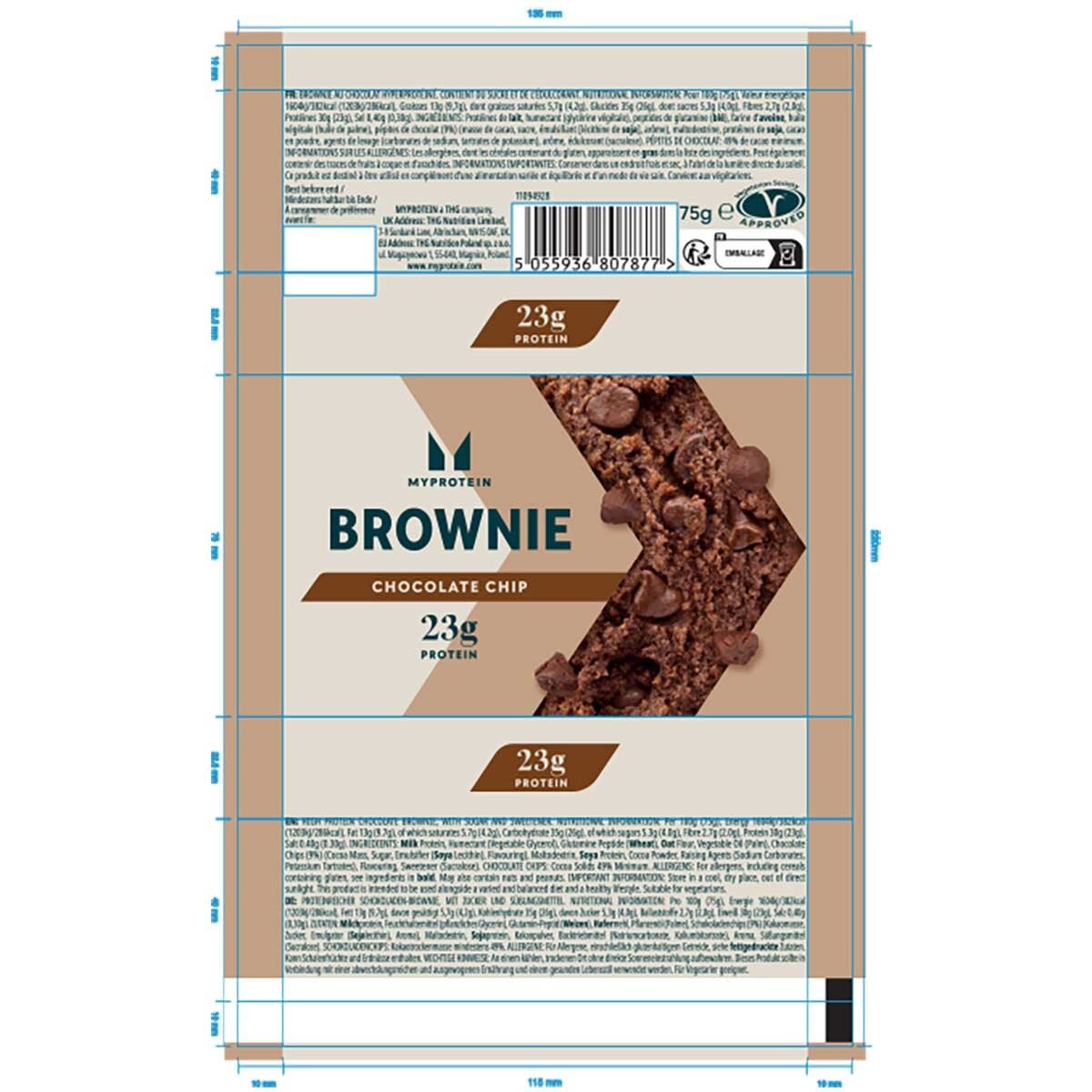 Myprotein Chocolate Chip Brownies 12 x 75g