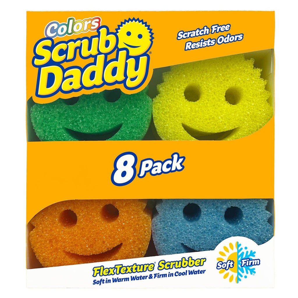 Scrub Daddy FlexTexture Colour Scrubbers 8 Pack